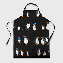 Фартук кулинарный Веселая семья пингвинов, цвет: 3D-принт