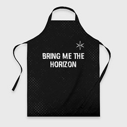 Фартук кулинарный Bring Me the Horizon glitch на темном фоне посеред, цвет: 3D-принт