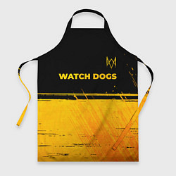 Фартук кулинарный Watch Dogs - gold gradient посередине, цвет: 3D-принт