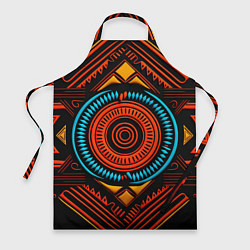 Фартук кулинарный Орнамент в африканском стиле на тёмном фоне, цвет: 3D-принт