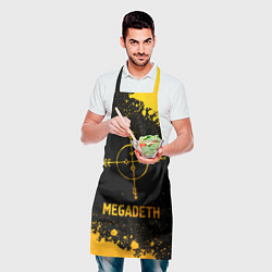 Фартук кулинарный Megadeth - gold gradient, цвет: 3D-принт — фото 2