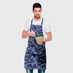 Фартук кулинарный Камуфляж синий - Георгий, цвет: 3D-принт — фото 2