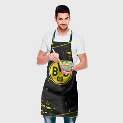 Фартук кулинарный Borussia yellow splash, цвет: 3D-принт — фото 2