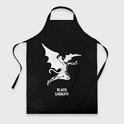 Фартук кулинарный Black Sabbath glitch на темном фоне, цвет: 3D-принт