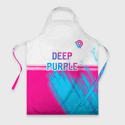 Фартук кулинарный Deep Purple neon gradient style посередине, цвет: 3D-принт