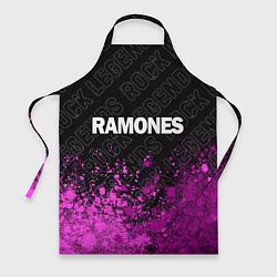 Фартук кулинарный Ramones rock legends посередине, цвет: 3D-принт