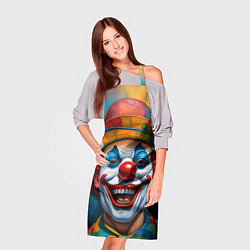 Фартук кулинарный Нейросеть - Хэллоуин безумный клоун, цвет: 3D-принт — фото 2
