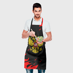 Фартук кулинарный Герф россия красный огонь, цвет: 3D-принт — фото 2