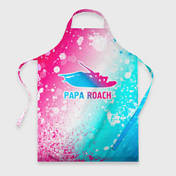 Фартук кулинарный Papa Roach neon gradient style, цвет: 3D-принт