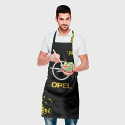 Фартук кулинарный Opel желтые краски, цвет: 3D-принт — фото 2