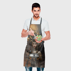 Фартук кулинарный Андроид в большом шлеме, цвет: 3D-принт — фото 2