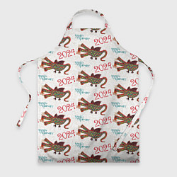 Фартук кулинарный Паттерн с русским драконом, цвет: 3D-принт