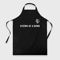 Фартук кулинарный System of a Down glitch на темном фоне посередине, цвет: 3D-принт