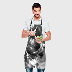 Фартук кулинарный Черный дым и паттерны, цвет: 3D-принт — фото 2