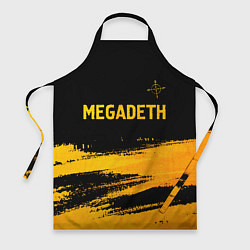 Фартук кулинарный Megadeth - gold gradient посередине, цвет: 3D-принт