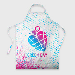 Фартук кулинарный Green Day neon gradient style, цвет: 3D-принт