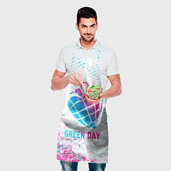Фартук кулинарный Green Day neon gradient style, цвет: 3D-принт — фото 2