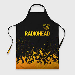 Фартук кулинарный Radiohead - gold gradient посередине, цвет: 3D-принт