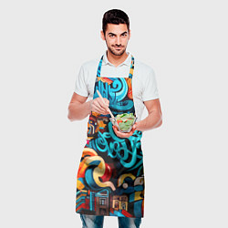 Фартук кулинарный Abstract graffiti - ai art, цвет: 3D-принт — фото 2