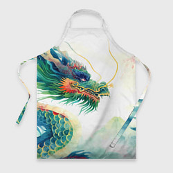 Фартук кулинарный Japanese dragon - watercolor art, цвет: 3D-принт