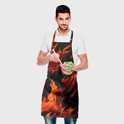 Фартук кулинарный Пламя в темноте, цвет: 3D-принт — фото 2
