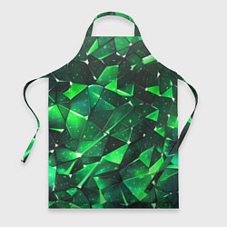Фартук кулинарный Зелёное разбитое стекло, цвет: 3D-принт