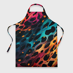 Фартук кулинарный Разноцветный леопардовый паттерн, цвет: 3D-принт