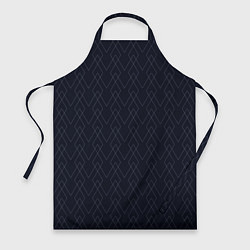 Фартук кулинарный Тёмный синий геометричные линии, цвет: 3D-принт
