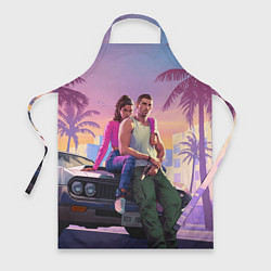 Фартук кулинарный Jason & Lucia - GTA 6 official art, цвет: 3D-принт