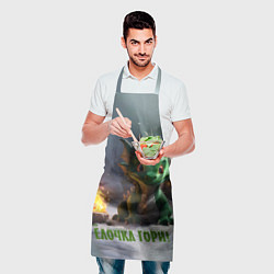 Фартук кулинарный Дракон - ёлочка гори, цвет: 3D-принт — фото 2