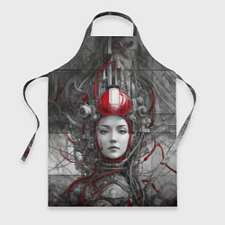 Фартук кулинарный Кибернетическая девушка-робот, цвет: 3D-принт