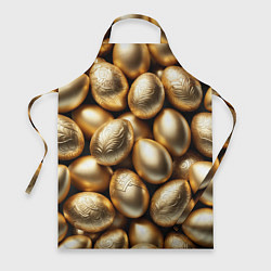 Фартук кулинарный Золотые Пасхальные яйца, цвет: 3D-принт