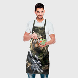 Фартук кулинарный Тиер солдат спецназа, цвет: 3D-принт — фото 2