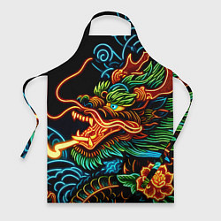 Фартук кулинарный Japanese neon dragon - irezumi, цвет: 3D-принт