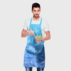Фартук кулинарный Дым на голубом фоне, цвет: 3D-принт — фото 2