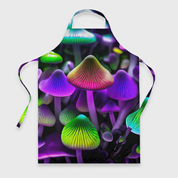 Фартук кулинарный Люминесцентные грибы, цвет: 3D-принт