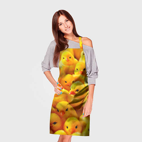 Фартук С желтыми цыплятами / 3D-принт – фото 3