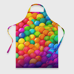 Фартук кулинарный Радужные пупырки, цвет: 3D-принт