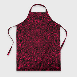 Фартук кулинарный Мандала чёрно-розовый, цвет: 3D-принт