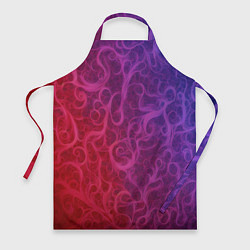 Фартук кулинарный Вихревые узоры на градиенте, цвет: 3D-принт