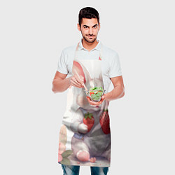 Фартук кулинарный Кролик с клубникой, цвет: 3D-принт — фото 2