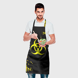Фартук кулинарный Знак биологической опасности краски, цвет: 3D-принт — фото 2