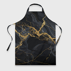 Фартук кулинарный Золотой путь на черном граните, цвет: 3D-принт