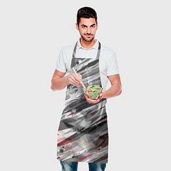 Фартук кулинарный Серые узоры, цвет: 3D-принт — фото 2