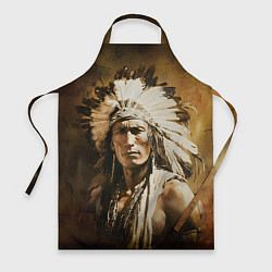 Фартук кулинарный Североамериканский индеец, цвет: 3D-принт