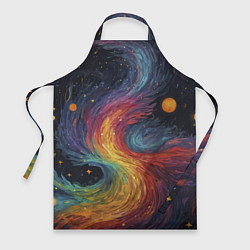 Фартук кулинарный Звездный вихрь абстрактная живопись, цвет: 3D-принт