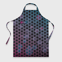 Фартук кулинарный Sport шестигранники, цвет: 3D-принт