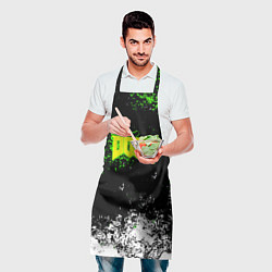 Фартук кулинарный Doom токсичное лого краски, цвет: 3D-принт — фото 2