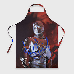 Фартук кулинарный Статуя Макла Джексона с автографом - альбом Histor, цвет: 3D-принт