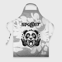 Фартук кулинарный Skillet рок панда на светлом фоне, цвет: 3D-принт